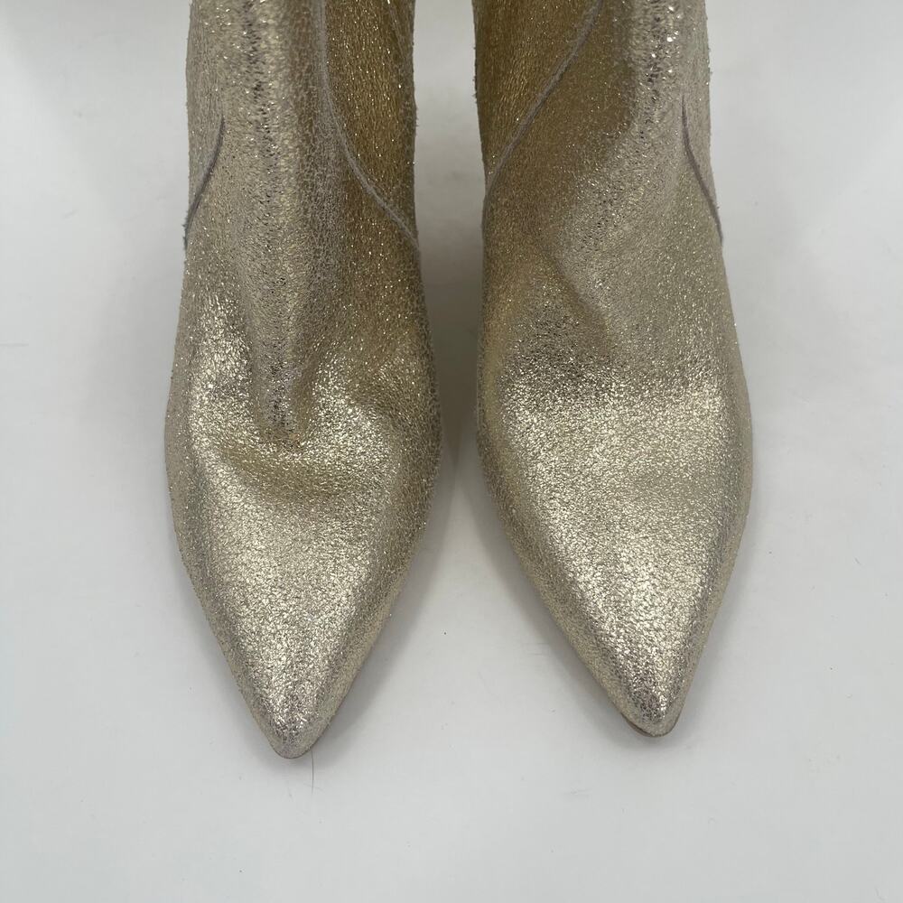DOLCE VITA Nestly Boots Size 6.5 Gold Metallic Western Cowgirl Cowboy Suede NEW - Picture 8 of 16